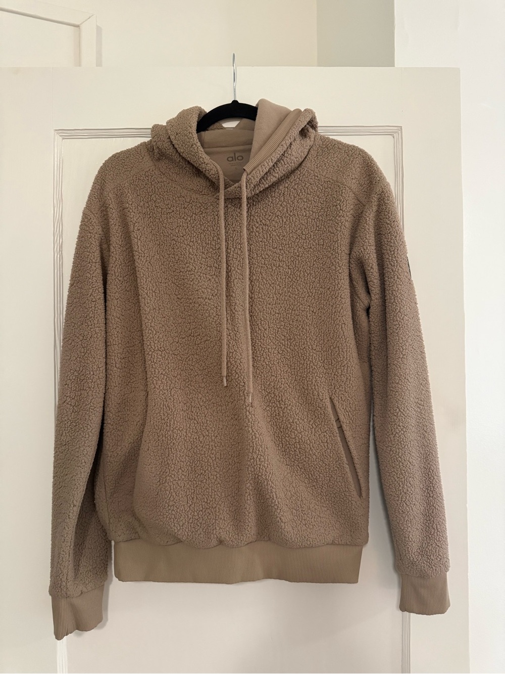 ALO Yoga  Sherpa Hoodie in Taupe Beige